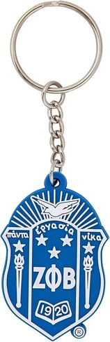 Zeta Phi Beta Symbol Keychain PVC Material Decorative (PVC Keychain - Crest) in Saudi Arabia