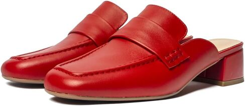 ONEENO Women's Fashion Leather Heels Mule in Saudi Arabia
