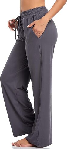 ADANIKI Sweatpants Women Yoga Pants with Pockets for Women Pajamas Work Pants Wide Leg Drawstring Pants for Women's Lounge in Saudi Arabia