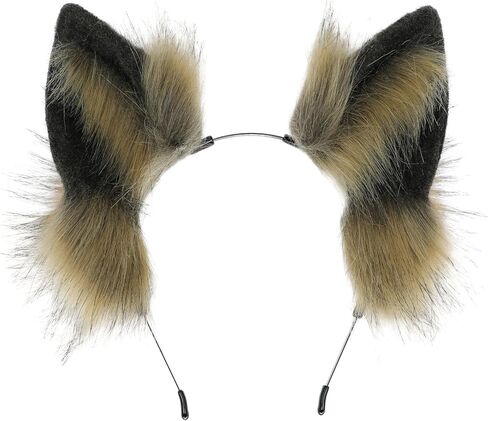 Dodheah Wolf Ears Headband Fox Cat Ears Hairband Animal Cosplay Headwear Halloween Christmas Costume Accessories in Saudi Arabia