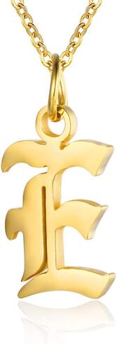 Letter Necklaces for Women Personalized Necklaces 18K Gold Plated Initial Pendant Old English Name Necklaces A-Z Bridesmaid Gift for Girls in Saudi Arabia