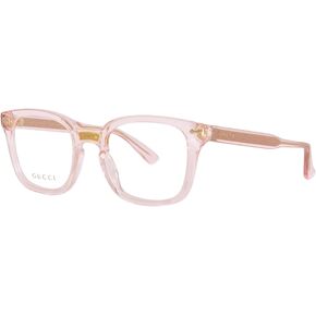 Gucci GG0184O 013 Transparent Pink Square Unisex Eyeglasses in Saudi Arabia