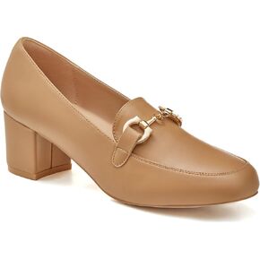 Women's Low Block Heel Pumps Slip On Chain Chunky Heel Closed Square Toe Comfortable Patent Leather Loafers Casual Dressy Business Office Work Shoes