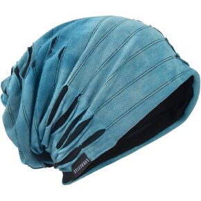 JESSE · RENA Men's Chic Striped Thin Baggy Slouch Summer Beanie Skull Cap Hat