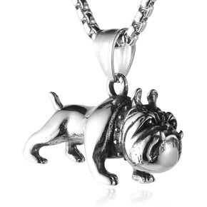 HZMAN Pet Jewelry 3D Bulldog Stainlss Steel Pendant Dog Necklace in Kuwait