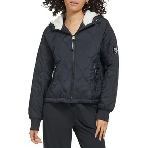 Tommy Hilfiger Women's Lightweight Onion Quilting Woven Logo Patch on Sleeve Jacket in Saudi Arabia