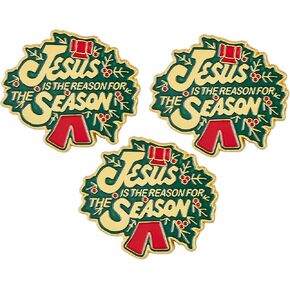 Jesus is the Reason for the Season Small Lapel Pin, 2023 Christmas Religious Catholic Accessories, 3 Pack, 1 Inch in Saudi Arabia