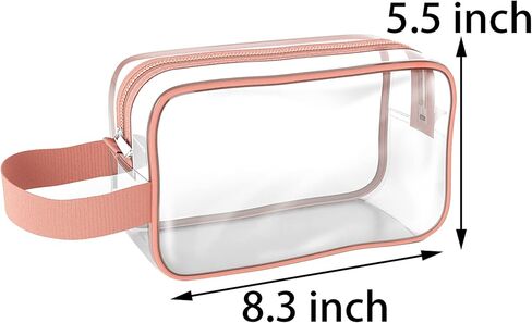 فأس المنجل 4 حزمة حقيبة مستحضرات التجميل واضحة للماء البلاستيك حقيبة منظم مع سحاب المحمولة واضحة ماكياج حقيبة مستحضرات التجميل للسفر الحمام منظم أدوات الزينة in Kuwait