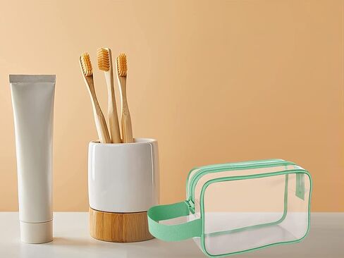 فأس المنجل 4 حزمة حقيبة مستحضرات التجميل واضحة للماء البلاستيك حقيبة منظم مع سحاب المحمولة واضحة ماكياج حقيبة مستحضرات التجميل للسفر الحمام منظم أدوات الزينة in Kuwait