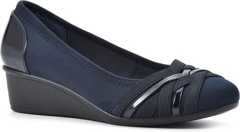 Cliffs by White Mountain Women's Bowie Cushioned Ballet Wedge Heel in Saudi Arabia