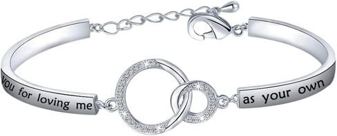 Zuo Bao Stepmother Gifts Stepmom Bracelet Thank You for Loving Me As Your Own Adjustable Charm Bracelet Mother in Law Gift in Saudi Arabia