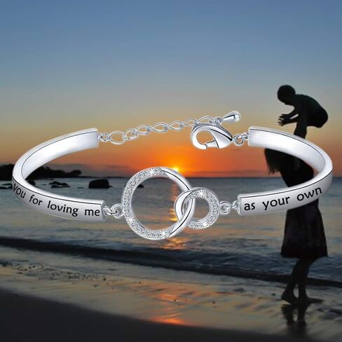 Zuo Bao Stepmother Gifts Stepmom Bracelet Thank You for Loving Me As Your Own Adjustable Charm Bracelet Mother in Law Gift in Saudi Arabia