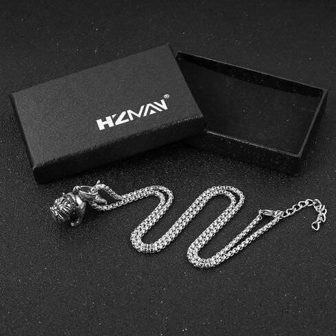 HZMAN Pet Jewelry 3D Bulldog Stainlss الفولاذ قلادة الكلب in Saudi Arabia
