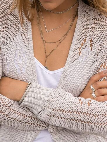 Misassy Womens Open Front Knit Sheer Cardigans Summer Boho Lightweight Long Sleeve Kimono Long Sweater in Kuwait