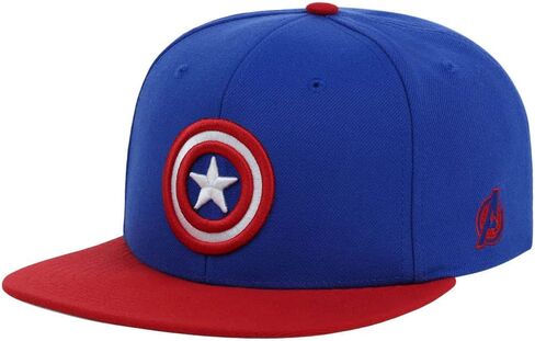 Marvel Captain America Adult Fashion Adjustable Snapback Flat Bill Cap RBL/red in Saudi Arabia