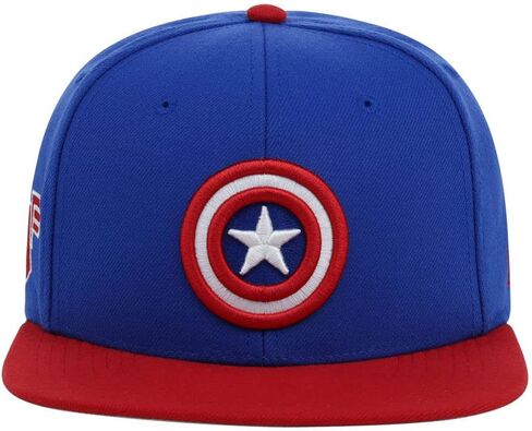 Marvel Captain America Adult Fashion Adjustable Snapback Flat Bill Cap RBL/red in Saudi Arabia