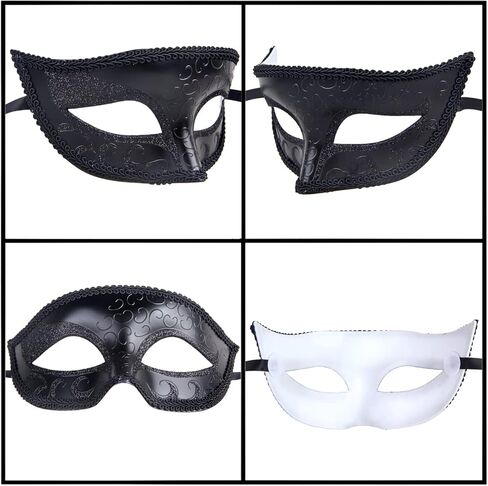 IETANG Couples Pair Half Venetian Masquerade Ball Mask Set Party Costume Masks in Kuwait