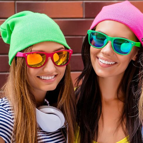 Fsmiling السائبة 80s حزب النظارات الشمسية النيون النظارات الشمسية الكبار حزب تفضل 10 حزمة خمر ريترو ستايل النظارات الشمسية in Kuwait
