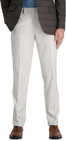 J.M. Haggar Men's 4-Way Stretch Straight Fit Flat Front Dress Pant, Natural, 30x30 in Saudi Arabia