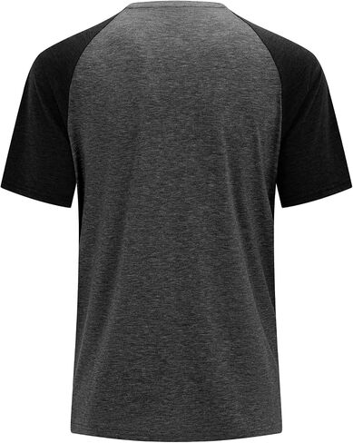 Little Beauty Short Sleeve Henley Shirts for Men Moisture Wicking Mens T-Shirts Breathable Casual Mens Henley Shirts in Saudi Arabia