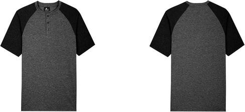 Little Beauty Short Sleeve Henley Shirts for Men Moisture Wicking Mens T-Shirts Breathable Casual Mens Henley Shirts in Saudi Arabia