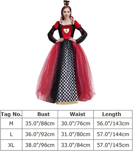 IBTOM CASTLE Women Queen Costume - Adult Cosplay Halloween Costume with Crown Queen Fancy Dress Up Carnival Birthday Party in Saudi Arabia