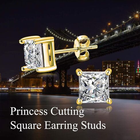 AOBOCO Sterling Silver Stud Earrings 5-7mm Hypoallergenic Earrings for Women 14K White Gold Plated Simple Chic Studs Earring for Men Christmas Holiday Gifts in Saudi Arabia