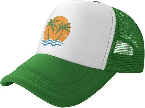 Yeltajev Flat Brim Baseball Mesh Golf Cap Adjustable Fashion Hip Hop Unisex Green Dad Masters hat in Kuwait