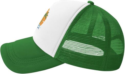 Yeltajev Flat Brim Baseball Mesh Golf Cap Adjustable Fashion Hip Hop Unisex Green Dad Masters hat in Kuwait