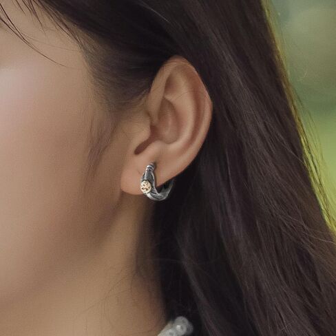 أقراط ZTISEEM من الفولاذ المقاوم للصدأ، أقراط دائرية من الريش العتيق للرجال والنساء (B) in Kuwait