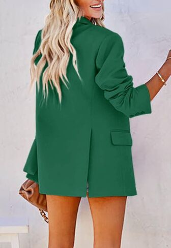 بليزر كاجوال للنساء مفتوح من الامام باكمام طويلة وطية صدر وازرار للعمل والمكتب من ماكنورا in Kuwait