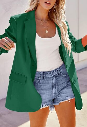 بليزر كاجوال للنساء مفتوح من الامام باكمام طويلة وطية صدر وازرار للعمل والمكتب من ماكنورا in Kuwait