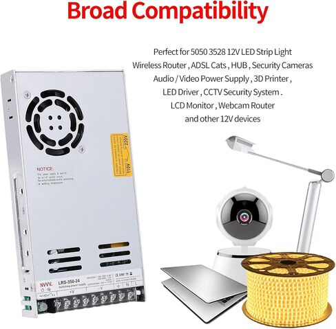 LRS-350-24 Switching Power Supply 24V 14.6Amp Enclosed Switchable Power Supply in Kuwait