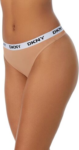 ثونغ للسيدات من DKNY مصنوع من الألياف الدقيقة وشعار متباين in Kuwait