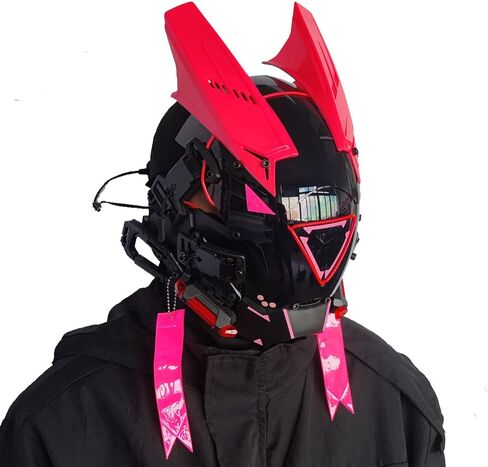 قناع KYEDAY Punk Cosplay للرجال والنساء، قناع ضوء مثلث LED للحفلات التنكرية للهالوين مناسب للحفلات الموسيقية والمهرجانات in Kuwait