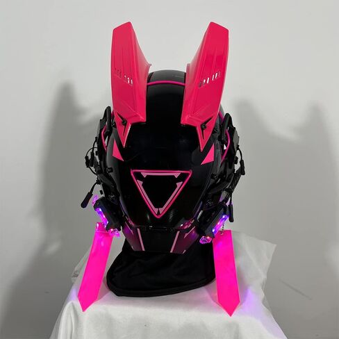 قناع KYEDAY Punk Cosplay للرجال والنساء، قناع ضوء مثلث LED للحفلات التنكرية للهالوين مناسب للحفلات الموسيقية والمهرجانات in Kuwait