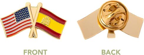 إسبانيا البلد العلم المزدوج المينا مع الولايات المتحدة الأمريكية قبعة تذكارية للرجال النساء الوطنية الإسبانية (العلم المزدوج دبوس) in Saudi Arabia