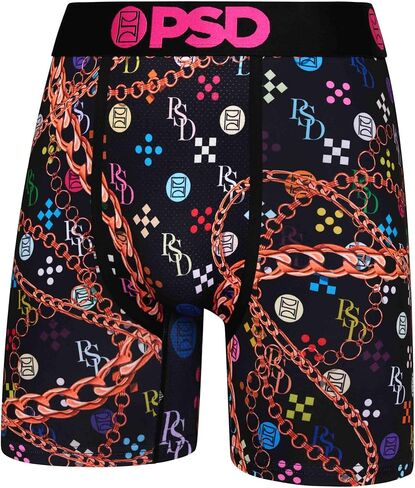 PSD Men's Monogram Luxe Mid Length 3-Pack Boxer Briefs, Multi, L in Saudi Arabia