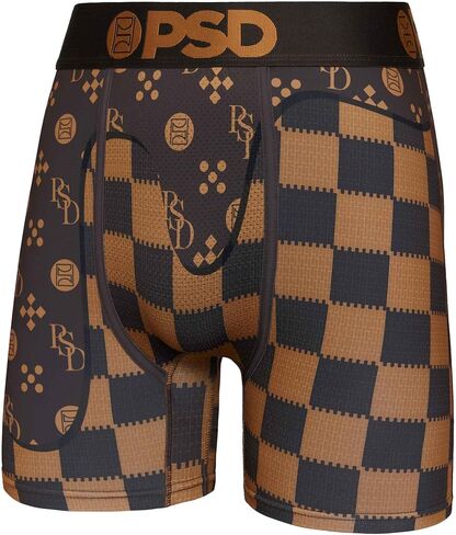 PSD Men's Monogram Luxe Mid Length 3-Pack Boxer Briefs, Multi, L in Saudi Arabia