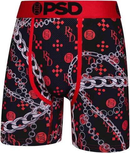 PSD Men's Monogram Luxe Mid Length 3-Pack Boxer Briefs, Multi, L in Saudi Arabia