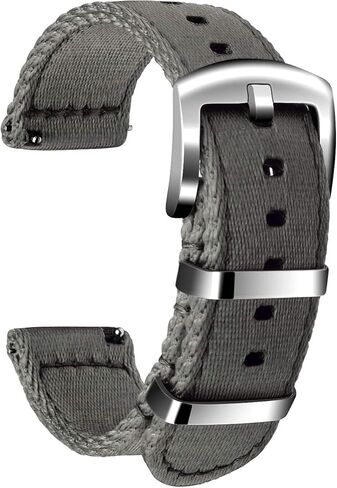 ULLCHRO Nylon Watch Strap Replacement Canvas Watch Band Military Army Men Women - 18mm, 20mm, 22mm, 24mm Watch Bracelet with Stainless Steel Silver Buckle in Saudi Arabia