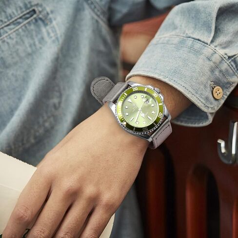 ULLCHRO Nylon Watch Strap Replacement Canvas Watch Band Military Army Men Women - 18mm, 20mm, 22mm, 24mm Watch Bracelet with Stainless Steel Silver Buckle in Saudi Arabia