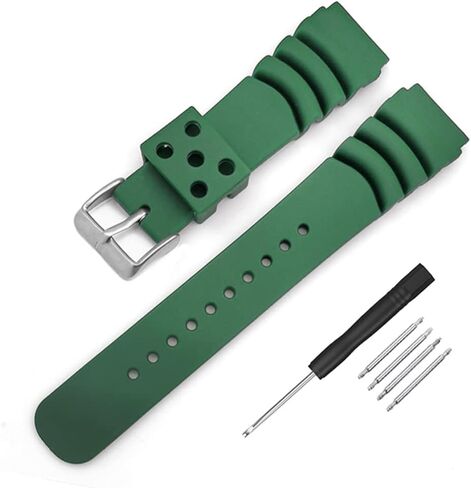 Black Silicone Rubber Curved Line Watch Band 20mm 22mm Fit for Seiko Watches Replacement Divers Model Sport Watch Strap in Kuwait