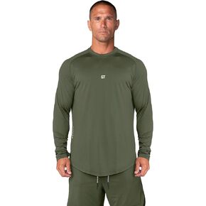 تي شيرت رجالي بأكمام طويلة للتمرين من Born Tough، تي شيرت رياضي لكمال الأجسام بأكمام طويلة للرجال، تي شيرت للجري بأكمام طويلة in Kuwait