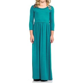 Pastel by Vivienne Honey Vanilla Girls' Fit and Flare Maxi Dress with Easy Removable Label in Kuwait