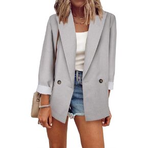 سترات فضفاضة للسيدات من ROSKIKI بياقة على شكل طية صدر وأزرار in Kuwait