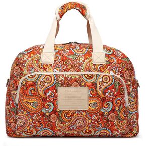 Malirona Canvas Overnight Bag Women Weekender Bag Carry On Travel Duffel Bag Floral (Blue) in Kuwait