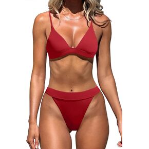 fatty tiger Bikini Sets for Womens Sexy Banded Triangle Top Micro Bikini High Cut Wide Waistband Thong Swimsuits 2 Piece