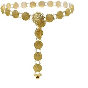 Indian Style 14 K Gold Plated Crystal Flower Turquoise Waist Belly Chains Dancing Beach Belt Body Jewelry
