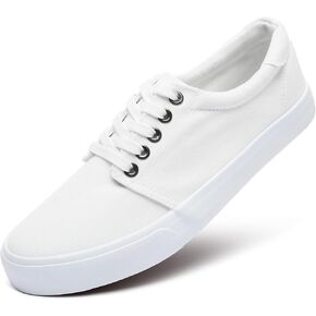yageyan Mens Canvas Shoes Low top Sneakers White Fashion Mens Casual Shoes